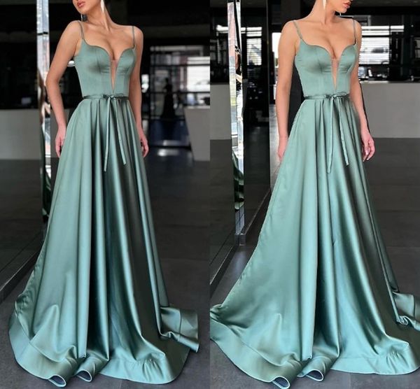 

new a-line evening engagement dresses 2022 v neck sleeveless satin prom party gowns robe de soiree vestido de fiesta, Black;red