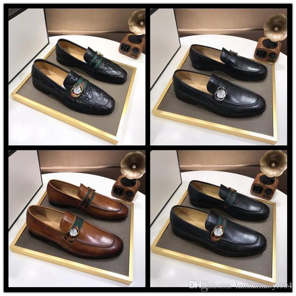 

2a 20 style mens penny loafers genuine calf leather brown sliver men dress shoes italian design luxury handmade slip on male wedding shoes 3, Black