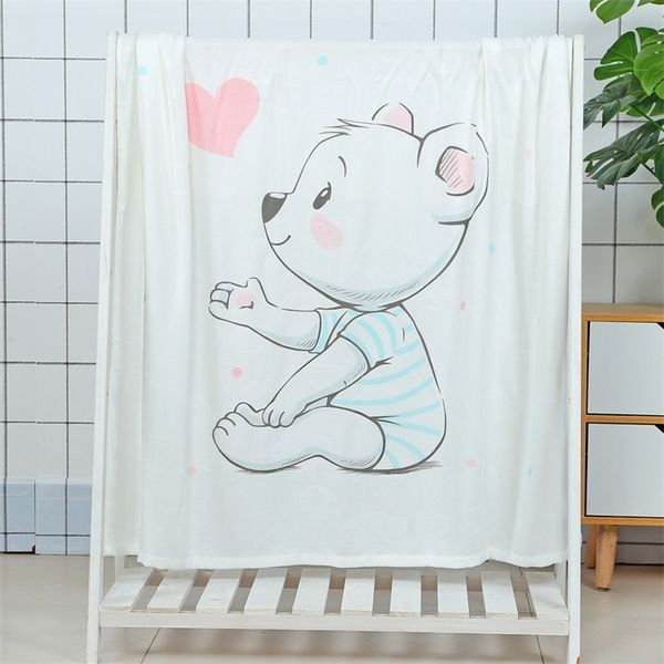 Asciugamano per bambini Coperta Asciugamano da bagno per bambini comodo e traspirante Modello di cartone animato Trapunta estiva per bambini Biancheria da letto super morbida T200529