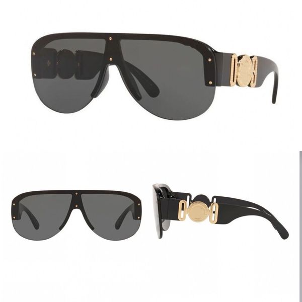 Летние солнцезащитные очки для мужчин и женщин унисекс 4391 GB1/87 Солнцезащитные очки мужские черные/золотые/темно-серые линзы с защитой 48 мм с коробкой2024