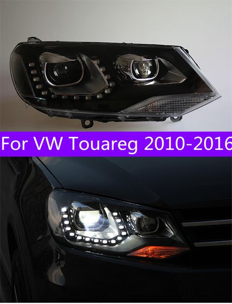 Kopf Lampe Für VW Touareg 20 10-20 16 LED Nebel Lichter Tagfahrlicht Fernlicht Bi Xenon birne Scheinwerfer Upgrade