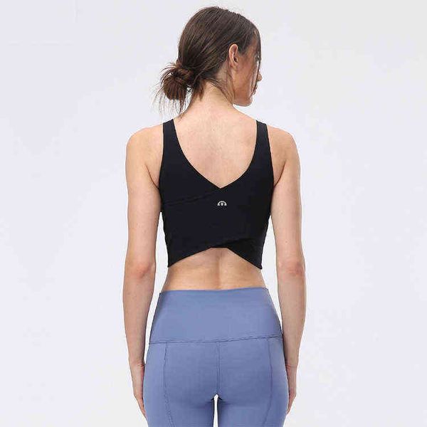 

lulu bras lu-c2988 brand yoga vest moisture absorption and perspiration naked feeling support sports underwear with bra suit nze1, Red;black