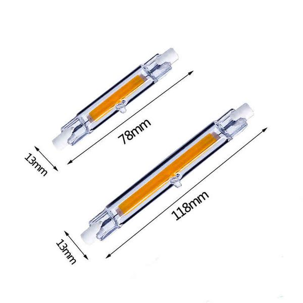 R7S LED 118mm 78mm 50W 40W 30W 20W 15W Lâmpada de lâmpada de lâmpada de lâmpada de bulbo de bulbo de 15w 15W Lâmpada de halogênio AC85 ~ 265V R7S LED LED SPOT H220428