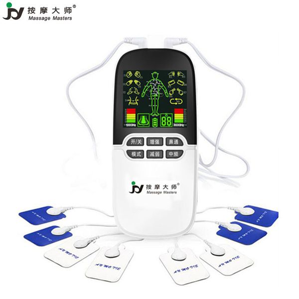 Dual Channel EMS TENS Unidade Máquina Estimulador Muscular EMS Eletrônico Pulso Massageador Elétrico Herald Tens Máquina Acupuntura Corpo 220408