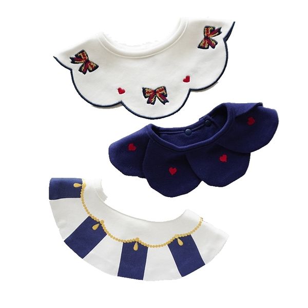 

3pcs borns burp cloths cotton bib embriodery babies essentials accessories children prodcuts for little boys girls 220402