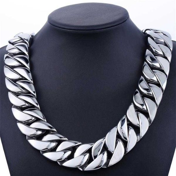 

316l 31mm stainless steel mens boys super heavy silver color chain curb necklace whole gift jewelry lhn35 2010131743