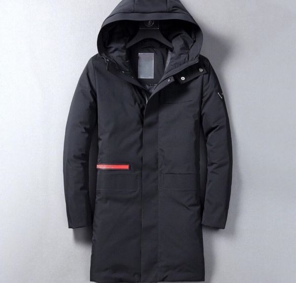 

2023 travel down thick long jacket fashion luxury trend simple warm comfort fluffy style 95% white duck down men and women winter, Black