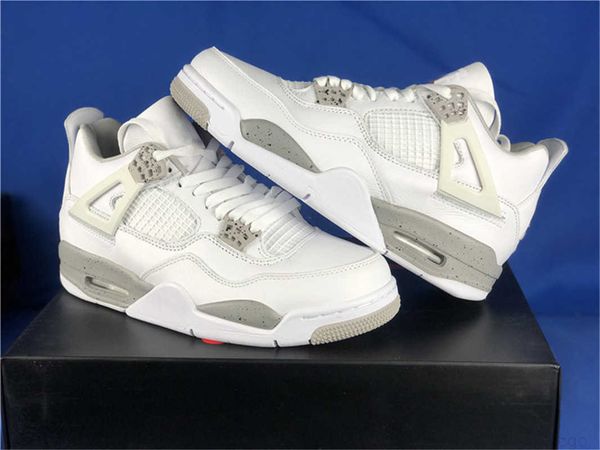 

2022 released retro authentic 4 white oreo 4s men basketball shoes tech grey black fire red ct8527-100 sports sneakers with box