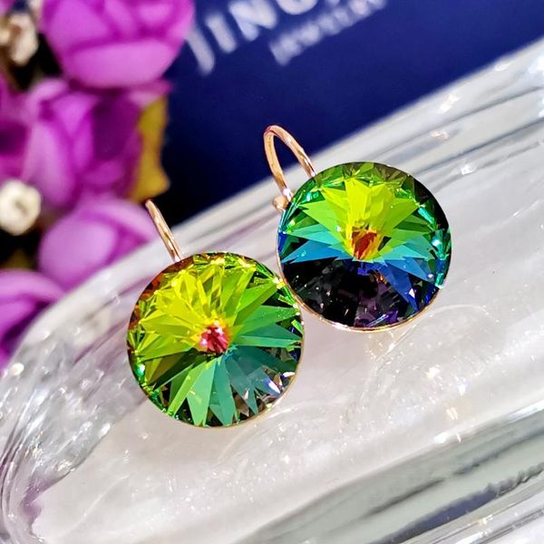 Brincô de moda de cristal de tendência de lustre de lustre feito com austríaco para garotas festas bella designer ouvidos de natal bijouxdangle