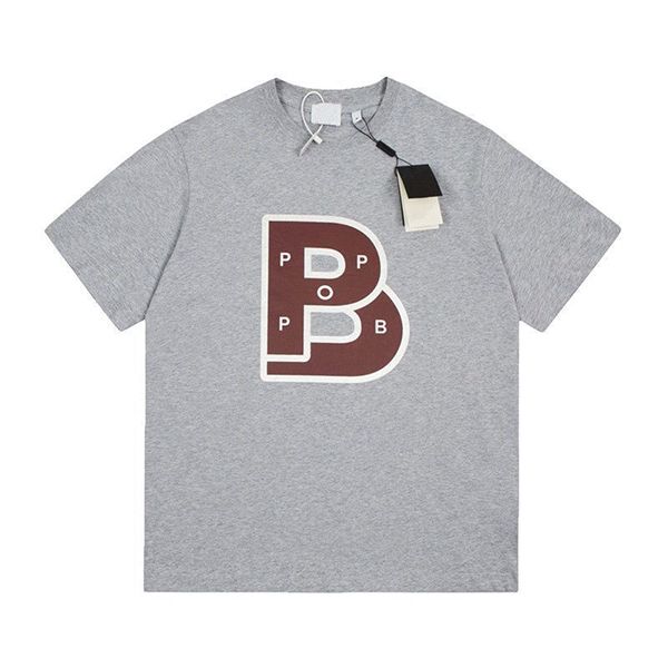 

2022 men and women bp tee printing short sleeve summer crew neck high version shirt london design, White;black