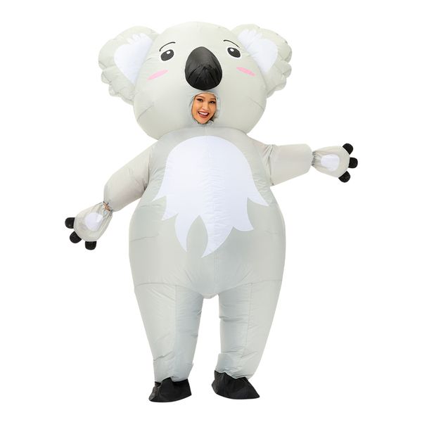 

mascot doll costume anime halloween party costume purim koala inflatable costume animal mascot carnival funny fancy dress up for adult, Red;yellow