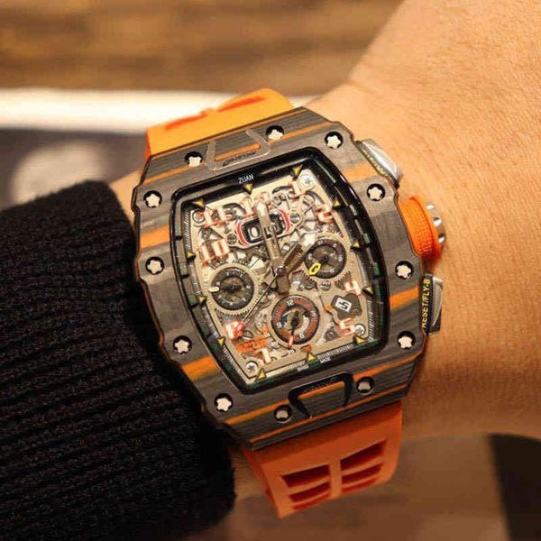 

luxury mens mechanics watch richa milles wristwatch skull 035 men's ceramic rm011 fully automatic mechanical wo fashion classic designe, Slivery;golden