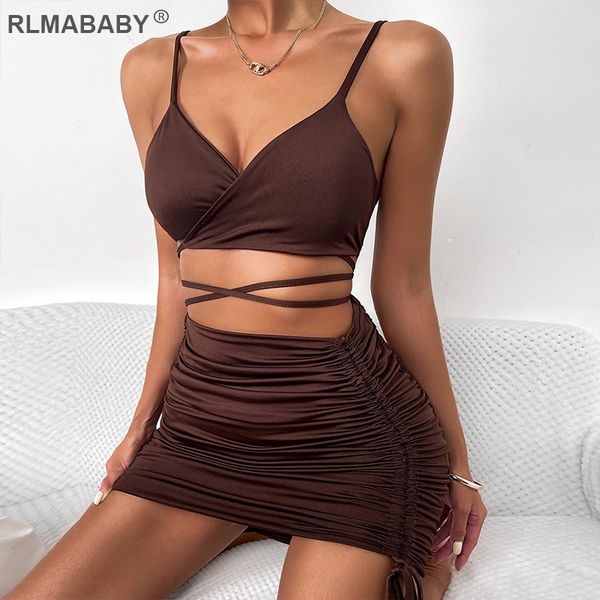 

summer women night club lace up hollow out v neck spaghetti strap mini dress fashion drawstring folds bandage bodycon dress, Black;gray