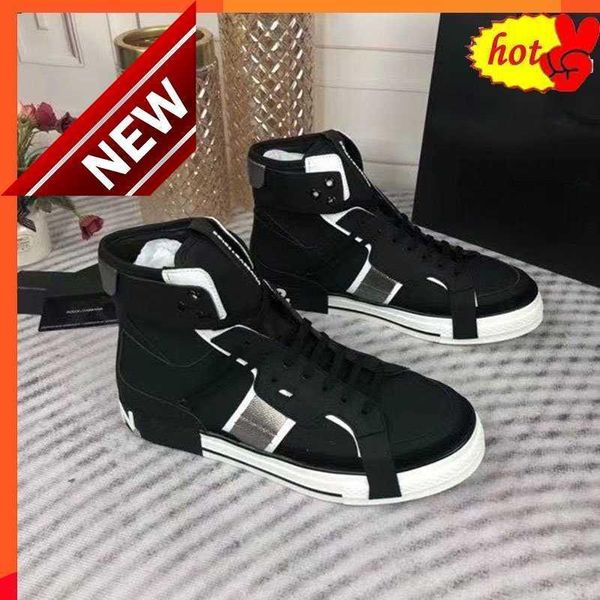 

shoes designer mens casual fashion genuine leather luxury trainers em64231-010r0661 sneakers htf, Black