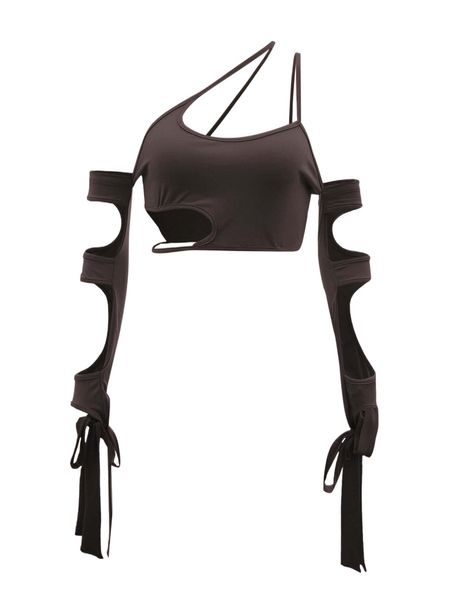 

asymmetrical neck cut out h5mw#, White