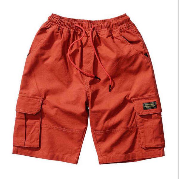 

2021 new fashion men's cotton shorts men summer cargo shorts multi-pockets male clothing streetwear casual shorts t220517, White;black