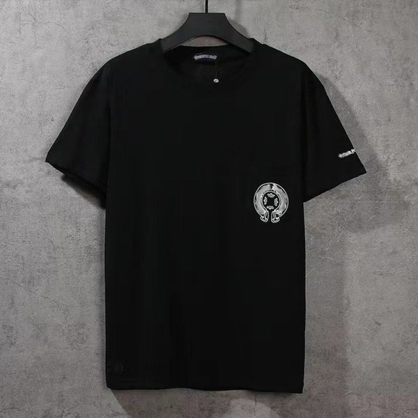 

men's ch summer t shirts brand man t-shirt luxury women cross sanskrit tees letter designer tshirts classic boy loose round neck shirt, White;black