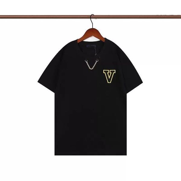 

2022 men's polos letter print t shirts black fashion designer summer short sleeve size s-xxl, White;black
