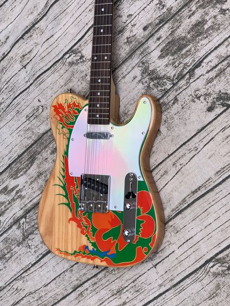 

jimmy page dragon natural tele electric guitar ash body rosewood fingerboard