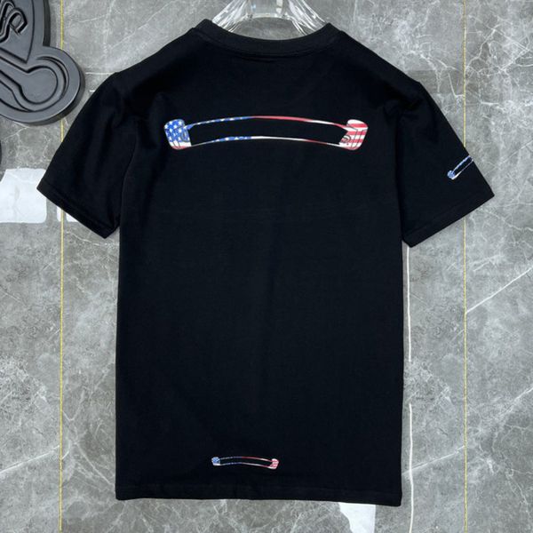 

luxury summer ch brand t shirts men's fashion designer quality tees horseshoe sanskrit cross polos t-shirts sweatshirts women short sl, White;black