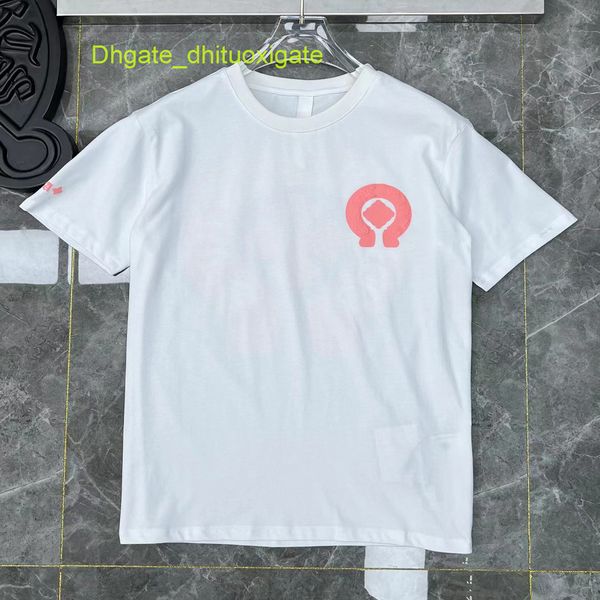 

designer mens luxury t shirts fashion brand ch men tees horseshoe cross tshirts summer classic man hip hop sweater sanskrit letter t-shirt, White;black