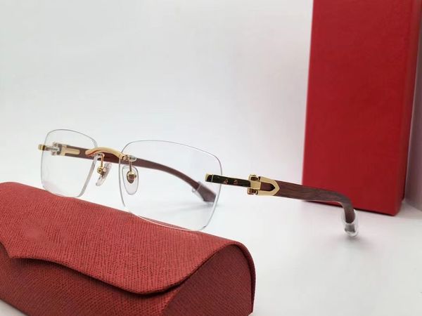 

selling luxury designer optical glasses for men mens frame for women woman square half frame ultrafine legs ransparent lens vintage simple s, Black