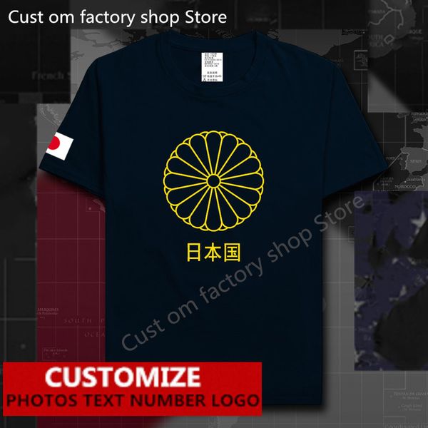 Japonya T Shirt Ücretsiz Özel Jersey DIY İsim Numarası 100 Pamuk Tişörtleri JPN Japon Ülke Sokak Giyim T Shirt 220616
