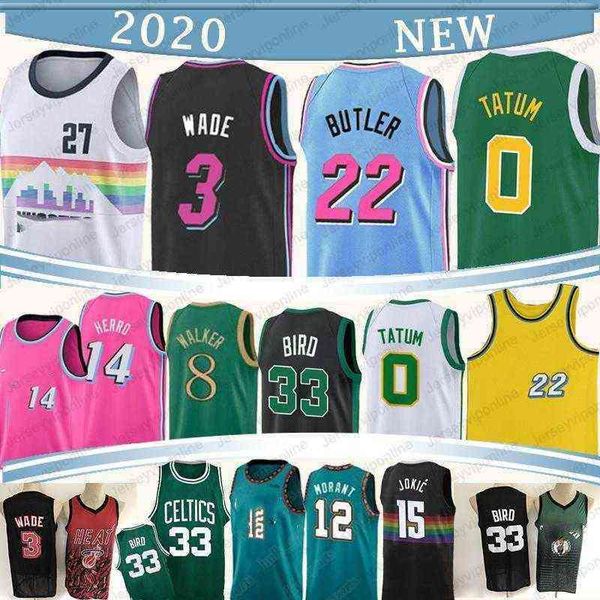 

ncaa 27 murray 0 tatum 3 wade ja 12 morant 22 butler bsketball jerseys 15 jokic camisetas de baloncesto breathable, Black;red
