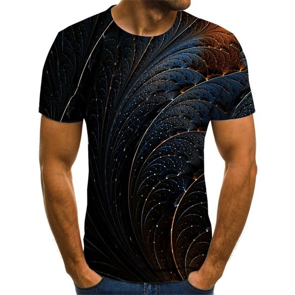 T-shirts Microscopic Vision Men Summer Summer Casual Sleeved Fashion 3D Round Round Tops Trendy Streetwear 220509