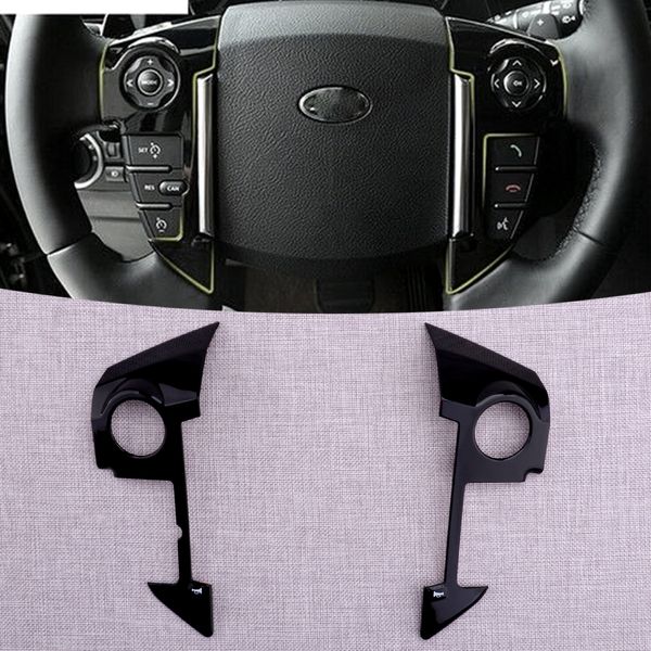 

citall 2pcs steering wheel cover frame trim fit for land rover discovery 4 lr4 2009 2010 2011 2012 2013 2014 2015 2016-2020