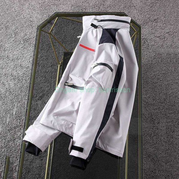 

italy style famous designer luxury mens jackets 2021 autumn canada hooded coat color contrast business casual comfortable jacket men, Black;brown