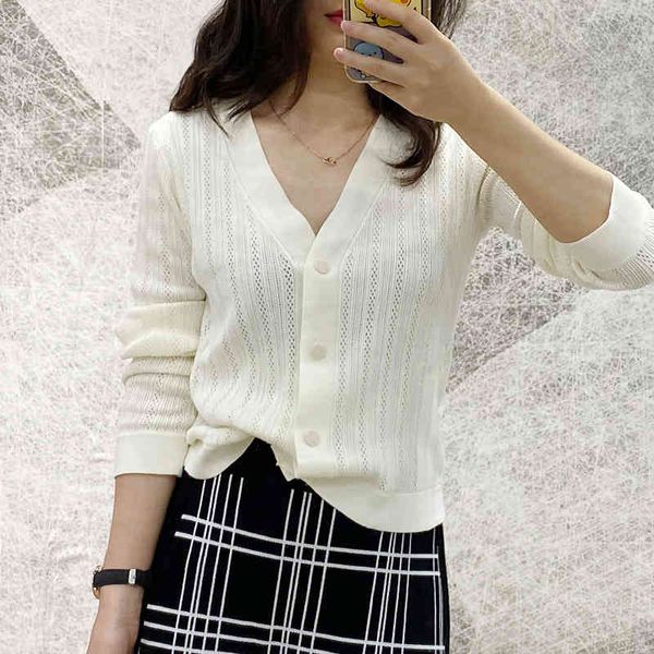 

women's sweaters spring and summer french cp temperament v-neck loose sunscreen air conditioning shirt sweater blouse with thin coat ou, White;black