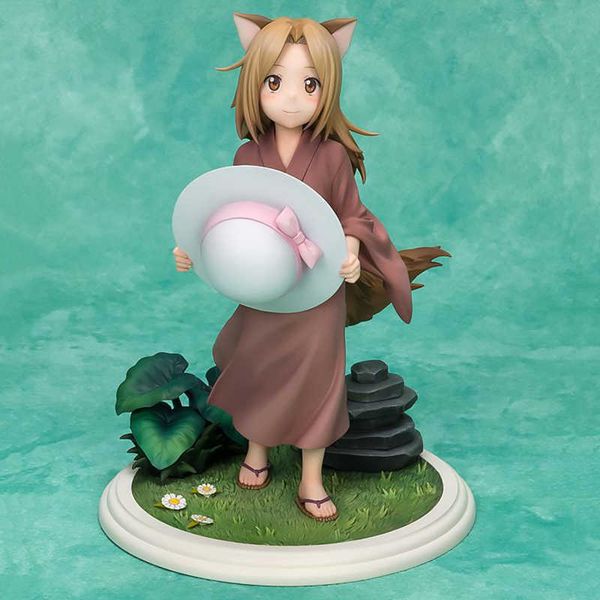 

huiya01 17cm japan anime natsume's book of friends little fox action figure 1/7 take cap pvc collection model dolls toys for boys gifts