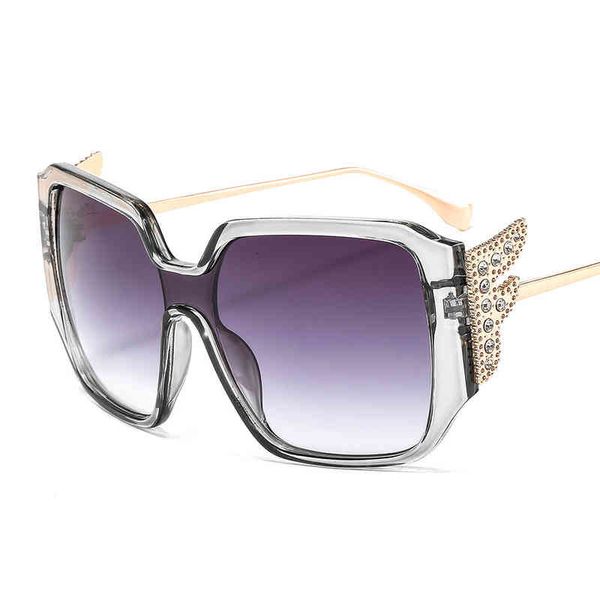 

sunglasses style diamond inlaid large frame metal leg women's sunglasses fashion personalized 8232 duqq, White;black