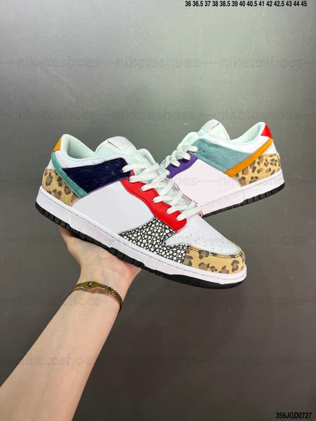 

fashion low casual skateboard shoes animal colorful patchwork mandarin leopard trainers mens womens designers platform running sports, Black