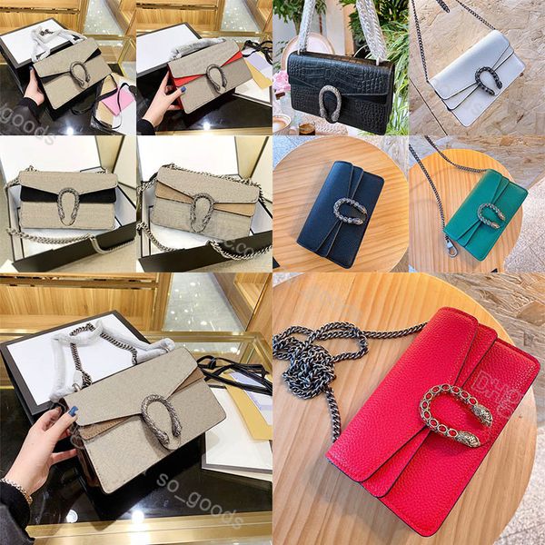 Tasarımcı Omuz Kadın Çantaları Lüks Crossbody Çanta Yüksek Kaliteli Kadınlar Balck Çanta Deri Dionysus Messenger Dionysuss Zincir Kaplan Çanta