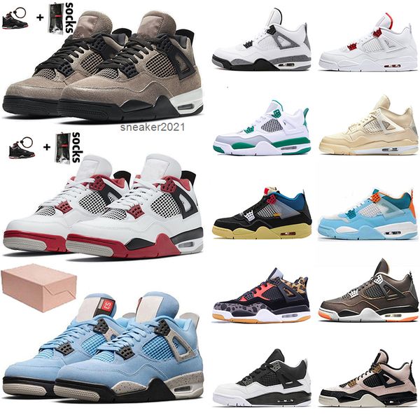 

2021 university blue men women jumpman 4 4s womens basketball shoes retro sail black cat undefeated sneakers metallic purple mens train vcqr