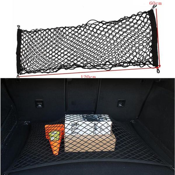 Araba Organizatörü 60 cm Araba Styling Boot String Mesh Elastik Naylon Arka Arka Arka Kargo Bagaj Bagaj Net Tutucu Otomatik Accessorycar