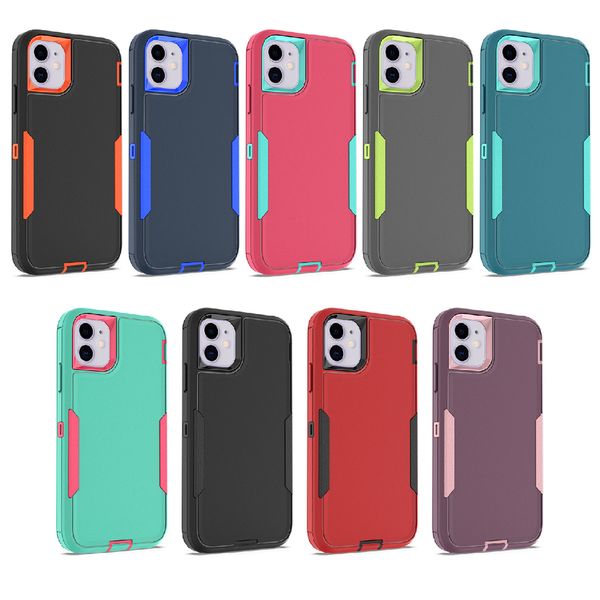 DEFENDER HYBRID HARD PC Case di silicone morbido per iPhone 13 12 Mini 11 Pro Max XR XS 6 7 8 Plo