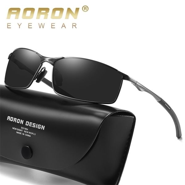 Aoron Polarized Sunglasses MensWomen Driving Mirror Sun Óculos Metal Frame Goggles UV400 AntiGlare Atacado 220725