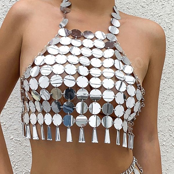 Сексуальные пластиковые блестки для груди шеи цепь для женщин 2022 пляжный жгут.