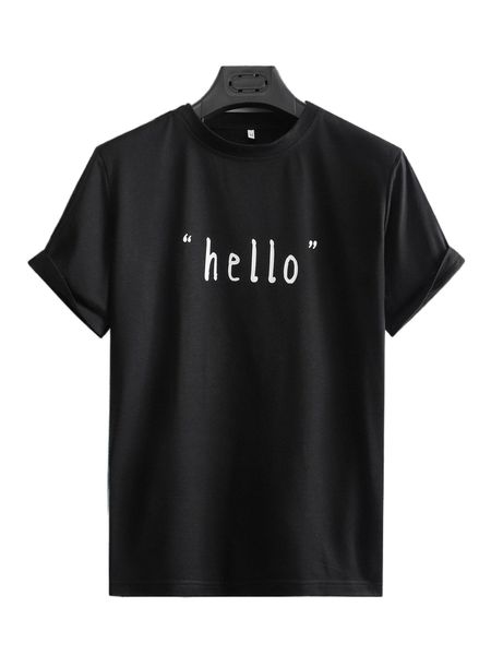 

men letter graphic tee 50zj#, White;black