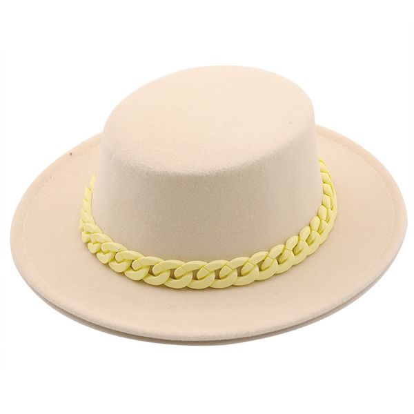 Cappello a cilindro da donna Cappelli Fedora Jazz in lana a tesa larga Panama Trilby Cap Trend Cappello da giocatore d'azzardo all'ingrosso