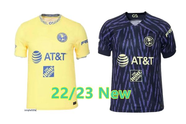 

2022 liga mx club america soccer jerseys 22/23 3rd 10# c.dominguez 24# o.peralta 22# p.aguilar football shirt uniform, Black;yellow
