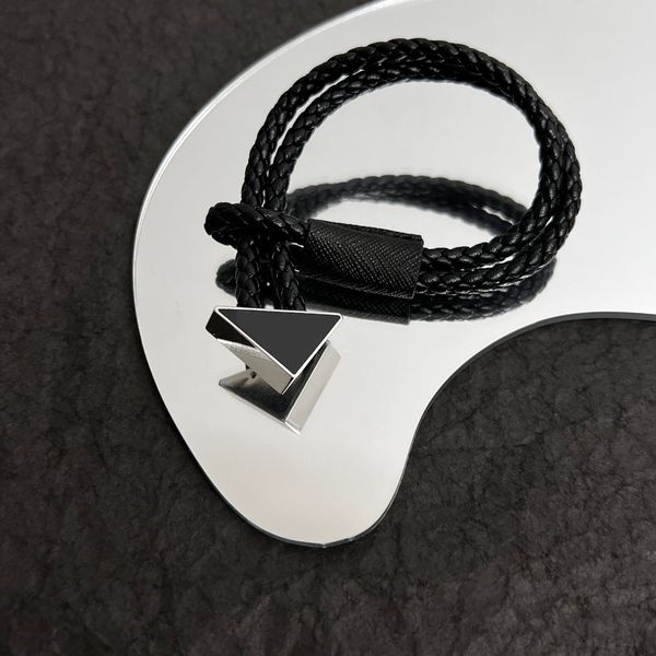 

leather bangle bracelets bracelets men's women's adjustable length gift box, Black
