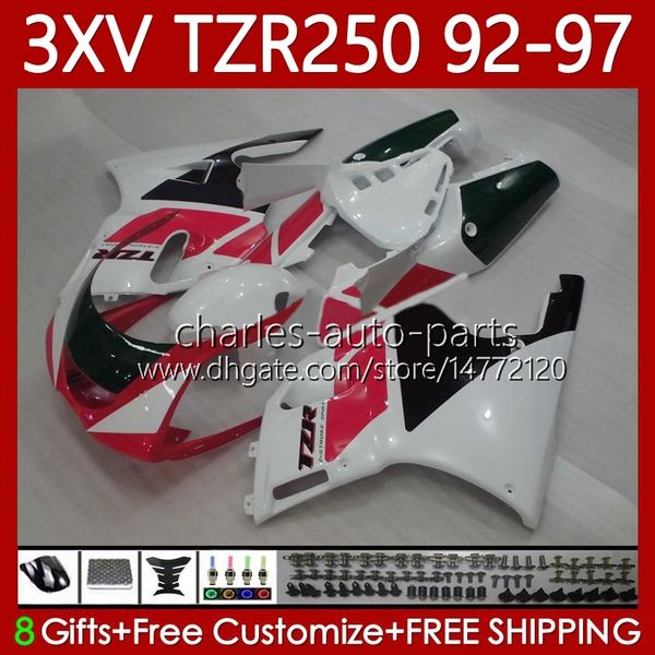 Feedings para Yamaha TZR 250 TZR250 RR250R 92 93 94 95 96 97 Corpo 117No.67 YPVS Vermelho preto branco 3xv TZR250-R 1992 1993 1994 1995 1996 1997 TZR250RR 92-97