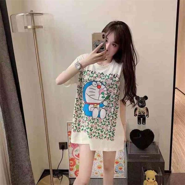 

2022 new special offer model summer short sleeve t-shirt for women's loose fit, Black