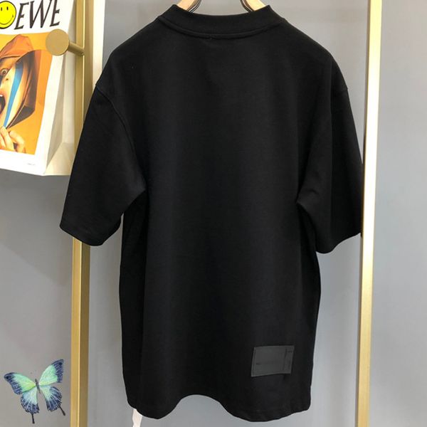

embroidery pattern t-shirts oversize couple tee, White;black