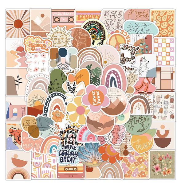 

200pcs/set skateboard stickers boho bohemian styles for car lapipad bicycle motorcycle helmet guitar ps4 phone fridge decals pvc water bottl