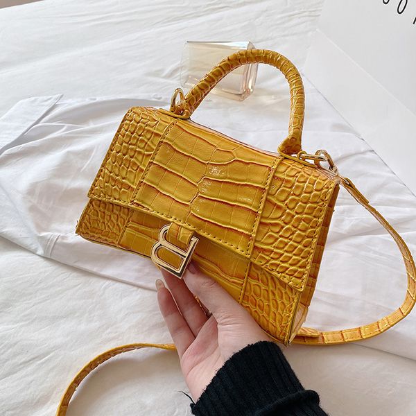 

fashion one bag female crocodile pattern foreign style versatile small square texture portable luxury shoulder bags handbag